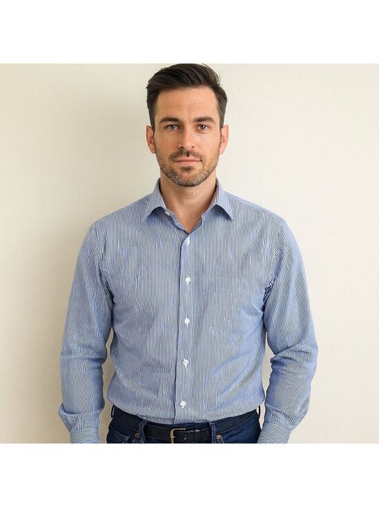 Burberry Other - Vintage Burberrys of London Blue & White Striped Dress Shirt | Size 16.5/34